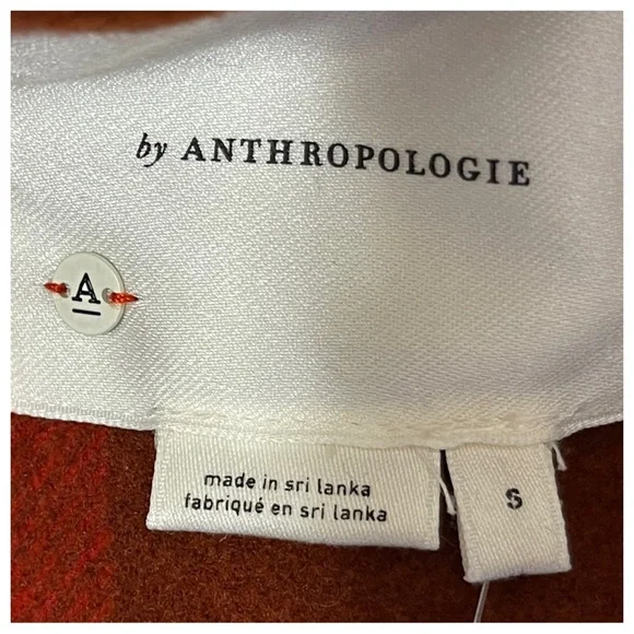 NWT! Anthropologie Plaid Jasper Coat